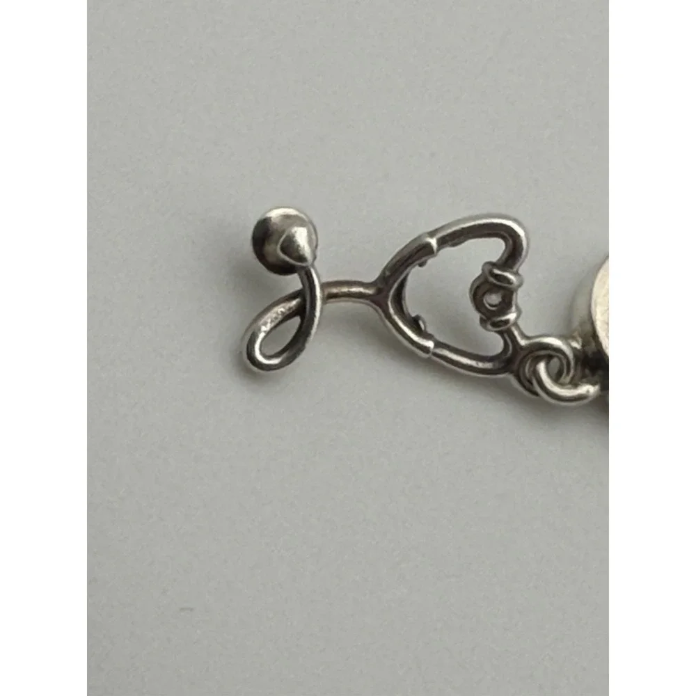 AUTHENTIC PANDORA STETHOSCOPE HEART DANGLE CHARM #799072C01